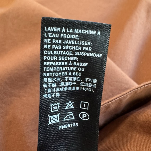 Lafayette 148 Trapeze Shirt Dress Medium Below Knee Cotton Poplin Pockets - Picture 9 of 16